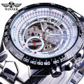 WINNER 432 Cheap price men mechanical wristwatch tourbillon design quality steel auto mechanical watch